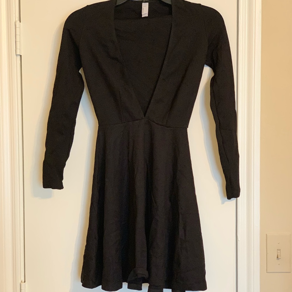 American Apparel Deep V Skater Dress - Picture 2 of 8